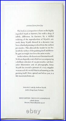 Christina's World Betsy James Wyeth Hardcover Jacket 1982 1st Edition Signed
