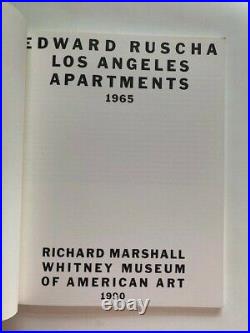 Edward Ruscha Los Angeles Apartments 1st. Ed. Exhibition Catalogue