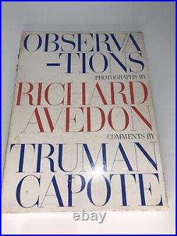 OBSERVATIONS Photos by Richard Avedon Comments by Truman Capote FIRST EDITION